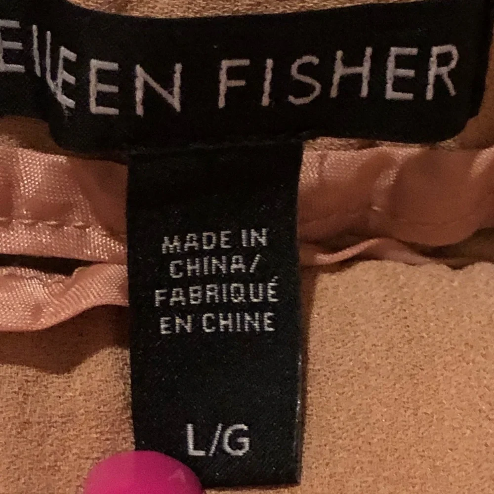 Eileen Fisher Silk Blush/Nude Sleeveless Top and Matching Pant Set both size LG